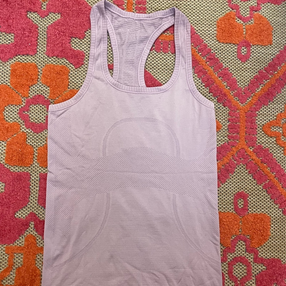 LULULEMON swiftly tech tank top light pink size 4